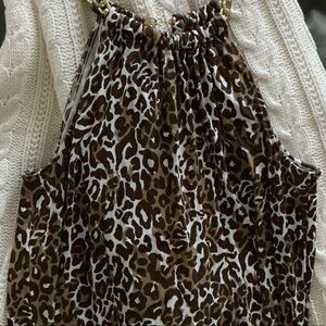 Lilly Pulitzer Brown Leopard Print Halter